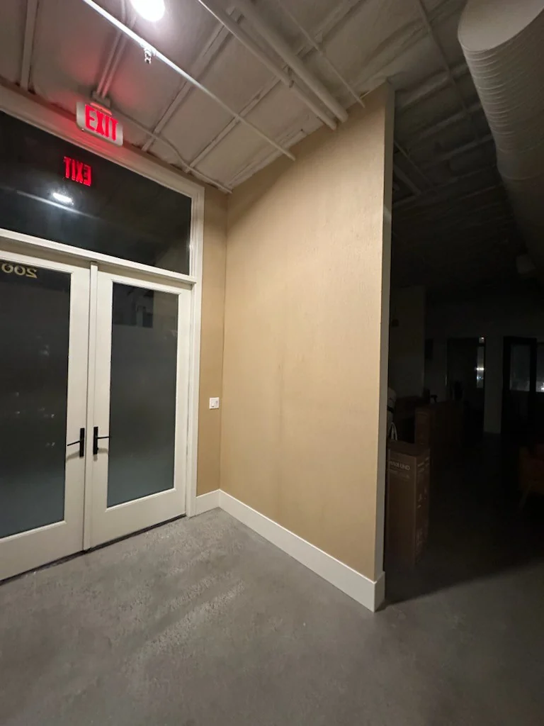 Accent wall wallpaper installation